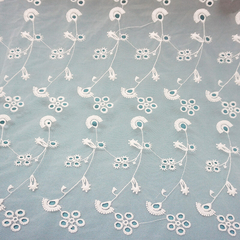 All-Over Water Soluble Bridal Embroidered Fabric for Women's Wear Whol 3